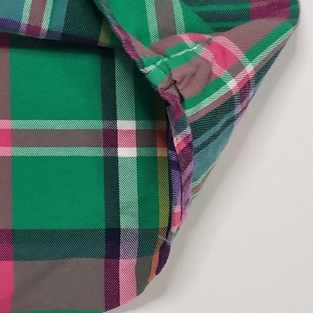 RALPH LAUREN Infant Girl‎ Size 18mo Plaid Print Long Blouse Tunic Top